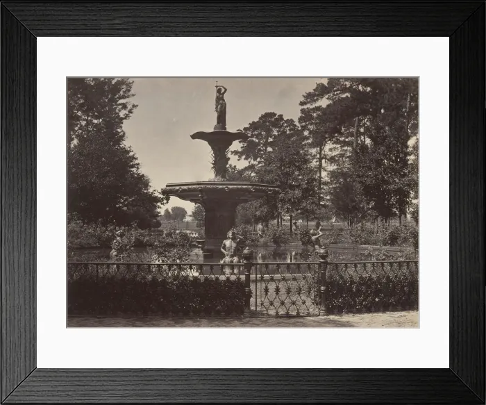 Framed Print : Fountain, Savanah, Georgia, 1860s. Creator: George N. Barnard Framed Print : Fountain, Savanah, Georgia, 1860s. Creator: George N. Barnard