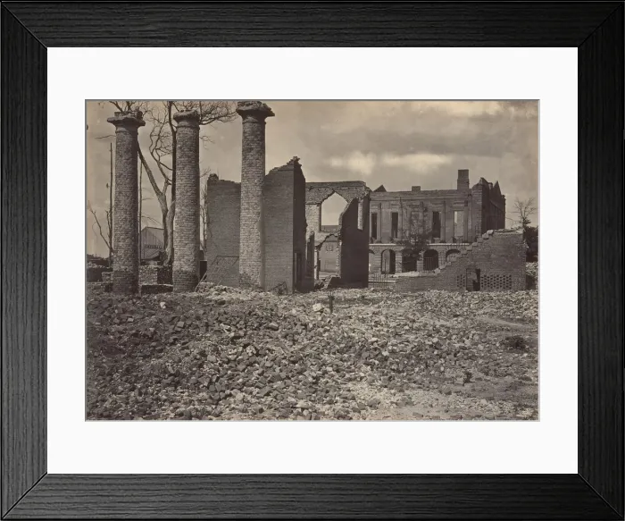 Framed Print : Ruins in Columbia, South Carolina No. 2, 1860s. Creator: George N. Barnard Framed Print : Ruins in Columbia, South Carolina No. 2, 1860s. Creator: George N. Barnard