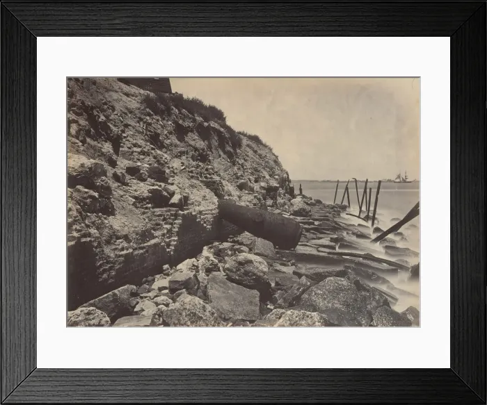 Framed Print : Exterior View of Fort Sumpter, 1860s. Creator: George N. Barnard Framed Print : Exterior View of Fort Sumpter, 1860s. Creator: George N. Barnard