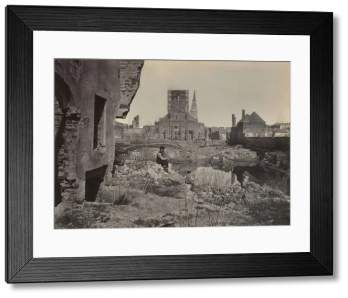 Framed Print : Ruins in Charleston, South Carolina, 1860s. Creator: George N. Barnard Framed Print : Ruins in Charleston, South Carolina, 1860s. Creator: George N. Barnard