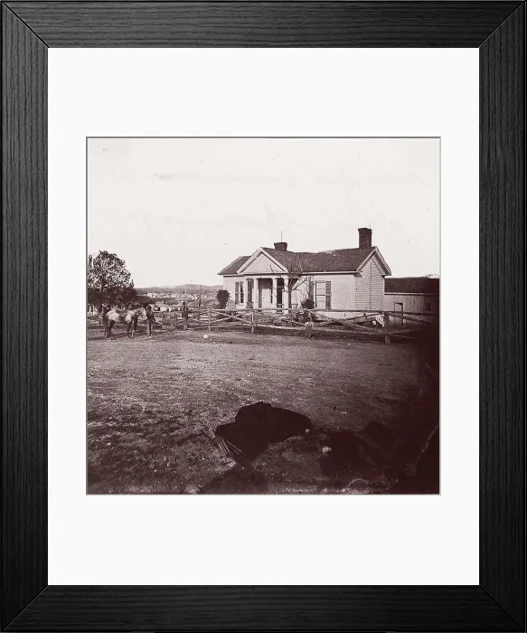 Framed Print : Chief Commissarys Office, Chattanooga, ca. 1864. Creator: George N. Barnard Framed Print : Chief Commissarys Office, Chattanooga, ca. 1864. Creator: George N. Barnard