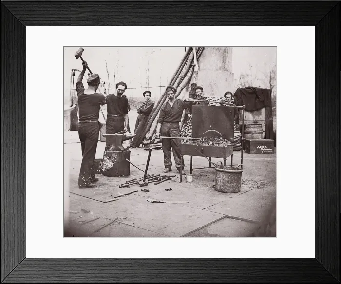Framed Print : Officers of U. S. S. Hunchback, 1861-65. Creator: Unknown Framed Print : Officers of U. S. S. Hunchback, 1861-65. Creator: Unknown