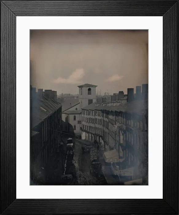 Framed Print : View Down Brattle Street from the Southworth & Hawes Studio at 5 1 / 2 Tremont Row Framed Print : View Down Brattle Street from the Southworth & Hawes Studio at 5 1 / 2 Tremont Row