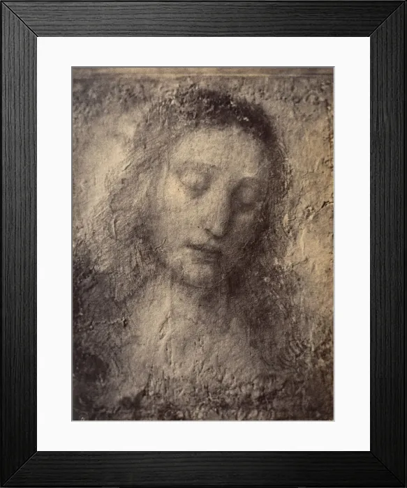 Framed Print : [Copy of the head of Christ from Leonardo da Vincis The Last Supper]