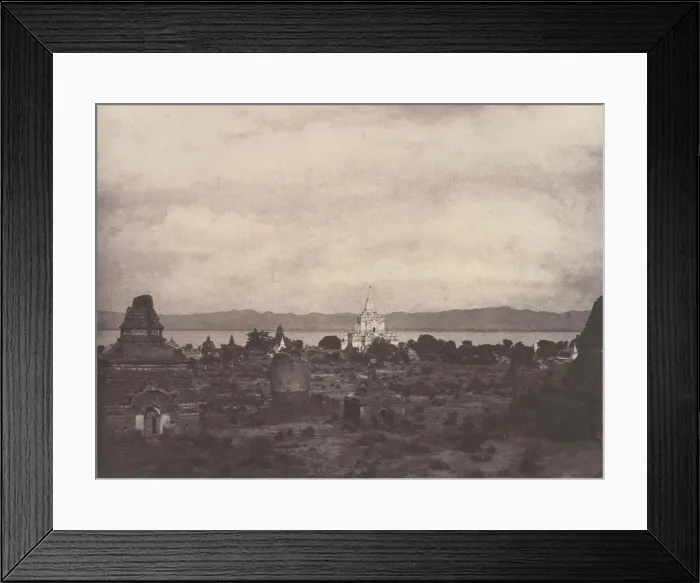 Framed Print : Pugahm Myo: Distant View of Gauda-palen Pagoda, August 20-24, 1855