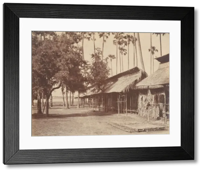 Framed Print : Amerapoora, Barracks of the Burmese Guard, 1 September-21 October 1855