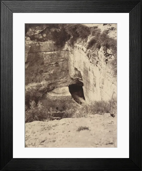 Framed Print : Jerusalem. (Environs) Grotte de Jeremie, 1860 or later