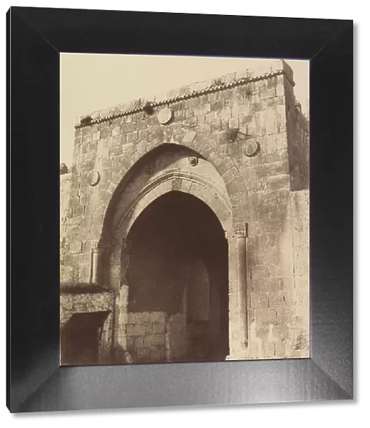 Jerusalem. Porte de Damas (Bab-el-Ahmoud), 1860 or later. Creator: Louis de Clercq