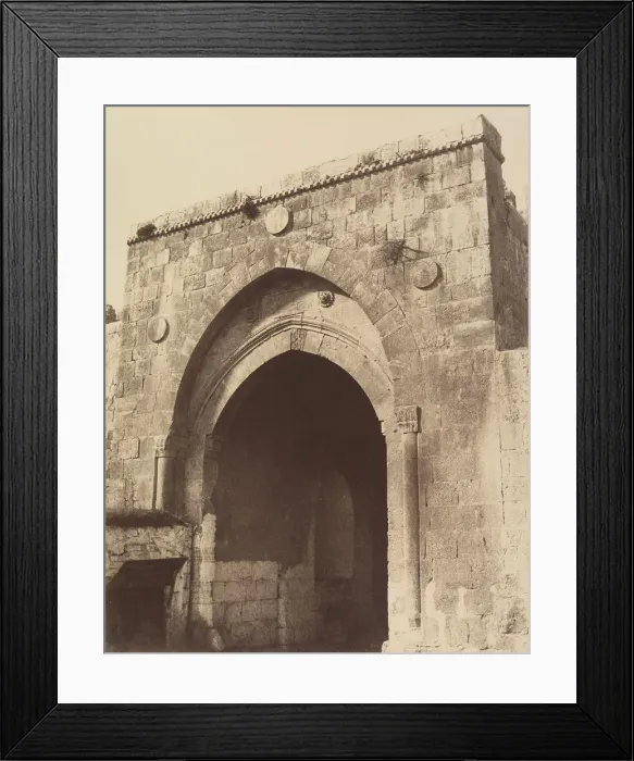 Framed Print : Jerusalem. Porte de Damas (Bab-el-Ahmoud), 1860 or later. Creator: Louis de Clercq Framed Print : Jerusalem. Porte de Damas (Bab-el-Ahmoud), 1860 or later. Creator: Louis de Clercq