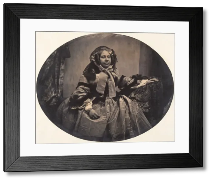 Framed Print : [Portrait of a Woman], 1854-56. Creator: Louis-Pierre-Theophile Dubois de Nehaut