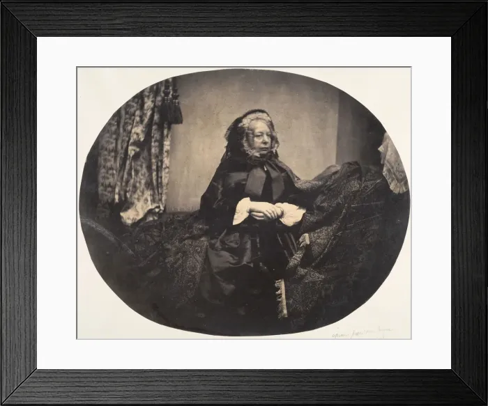 Framed Print : [Elderly Lady Sitting], 1854-56. Creator: Louis-Pierre-Theophile Dubois de Nehaut