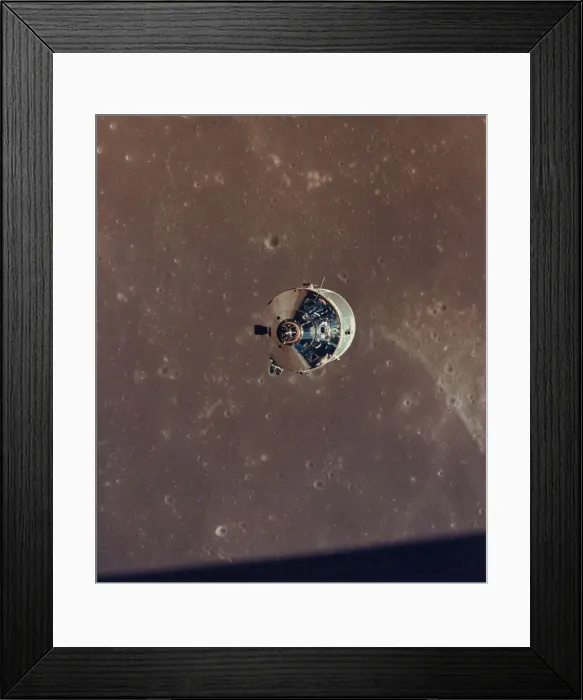 Framed Print : Apollo 11 Command and Service Modules Photographed from the Lunar Module in Orbit, 1969