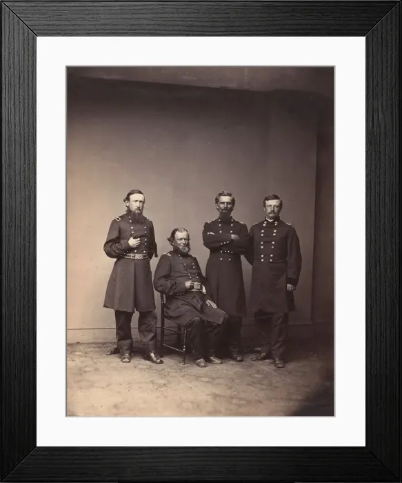 Framed Print : General William Ward and Staff, ca. 1861. Creator: Mathew Brady Framed Print : General William Ward and Staff, ca. 1861. Creator: Mathew Brady
