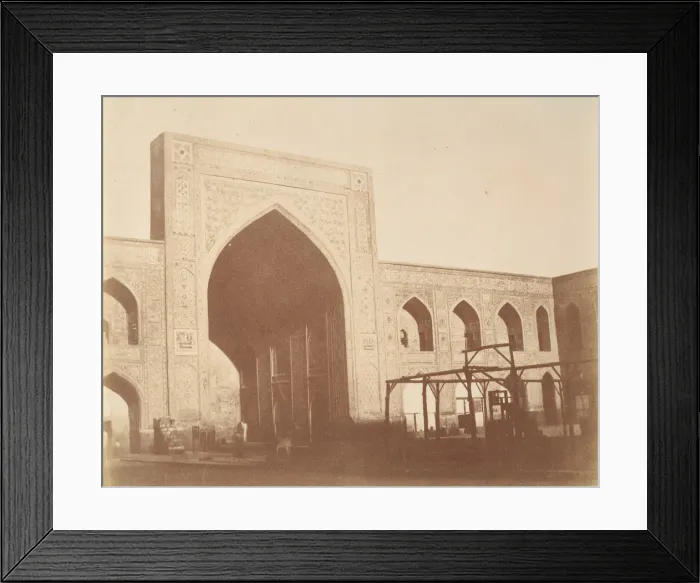 Framed Print : [Court of the mosque Gawhar Shad, MESHED, 1418 (?)], 1840s-60s