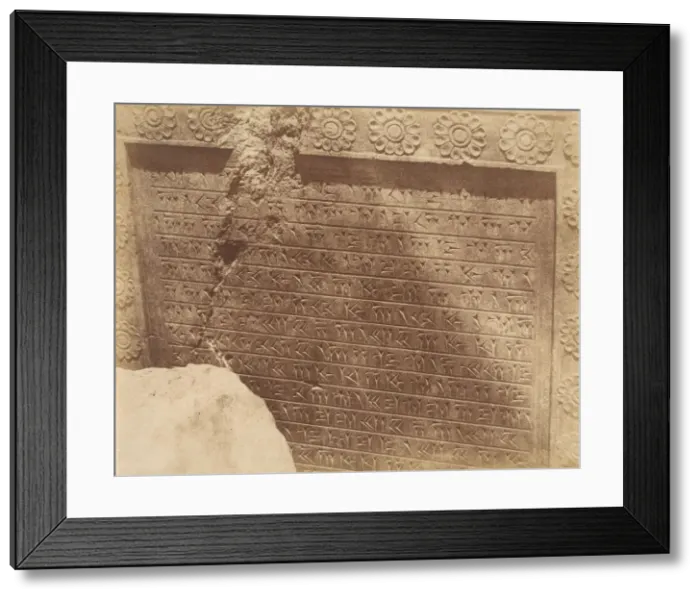 Framed Print : (18) [Inscription, Old Persian in Cuneiform], 1840s-60s. Creator: Luigi Pesce