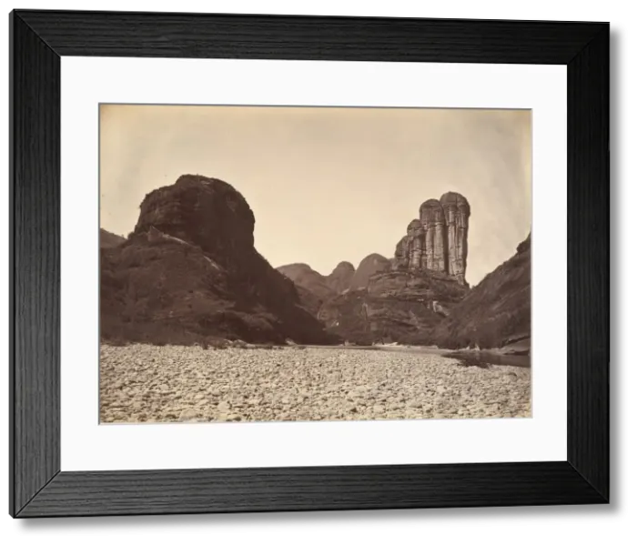 Framed Print : Piled Stone Mountain Near Sing Chang, ca. 1869. Creator: Afong Lai Framed Print : Piled Stone Mountain Near Sing Chang, ca. 1869. Creator: Afong Lai
