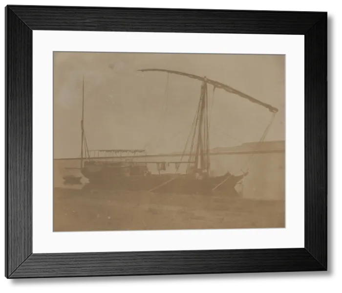 Framed Print : Nile Boat, Egypt, 1851. Creator: Attributed to Leavitt Hunt Framed Print : Nile Boat, Egypt, 1851. Creator: Attributed to Leavitt Hunt