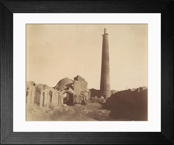 Framed Print : [Minaret of the Chief Mosque at Damghan, 1026-1029], 1840s-60s