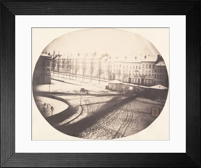 Framed Print : View of the Square in Melting Snow, 1854-56. Creator: Louis-Pierre-Thé Framed Print : View of the Square in Melting Snow, 1854-56. Creator: Louis-Pierre-Thé