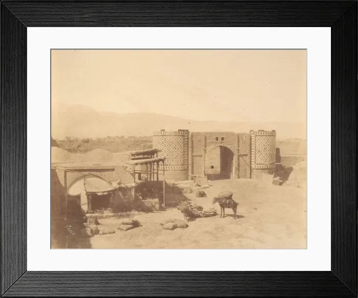 Framed Print : [Gate of Government, Teheran, Iran], 1840s-60s. Creator: Luigi Pesce