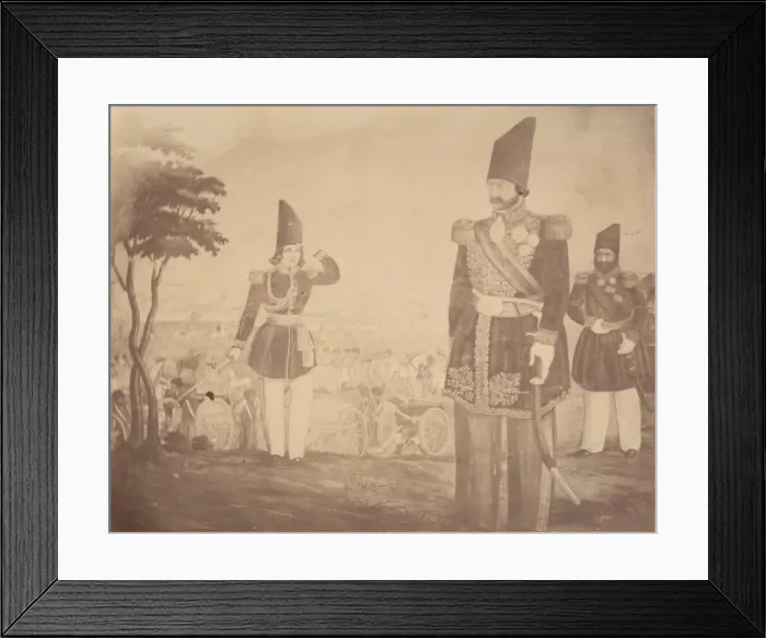 Framed Print : [A Persian revue in a painting that once belonged to Ardeshir Mirza, uncle of the king Framed Print : [A Persian revue in a painting that once belonged to Ardeshir Mirza, uncle of the king