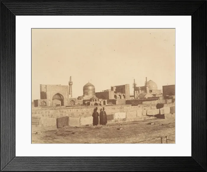 Framed Print : [A General View of MESHED from the roof of a hamam. ], 1840s-60s