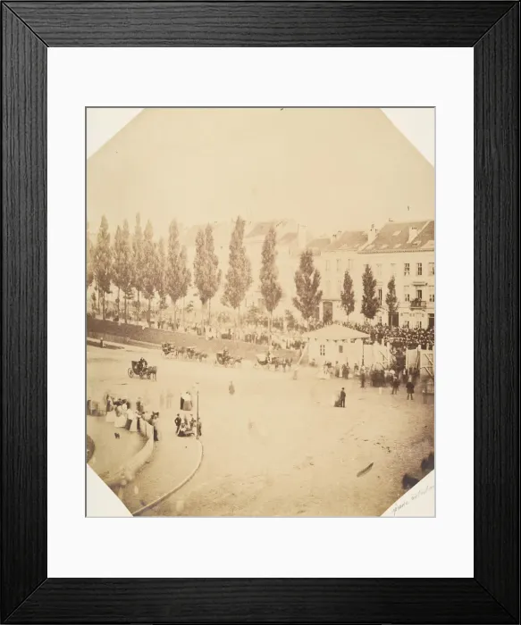 Framed Print : La place pendant les fetes de septembre, 1854-56. Creator Framed Print : La place pendant les fetes de septembre, 1854-56. Creator