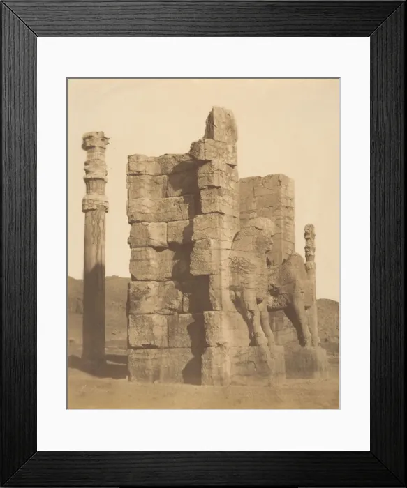 Framed Print : (10) [Gate of all Nations, Persepolis, Fars], 1840s-60s. Creator: Luigi Pesce