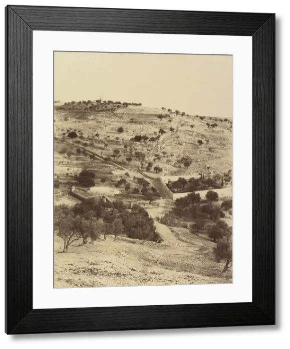 Framed Print : Jerusalem. (Environs) Jardin Gethsemani et Mont des Oliviers, 1860 or later Framed Print : Jerusalem. (Environs) Jardin Gethsemani et Mont des Oliviers, 1860 or later