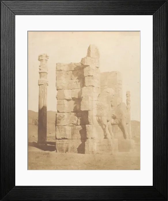 Framed Print : Porta d entrata alla ruine de Persepolis, 1858. Creator: Luigi Pesce Framed Print : Porta d entrata alla ruine de Persepolis, 1858. Creator: Luigi Pesce