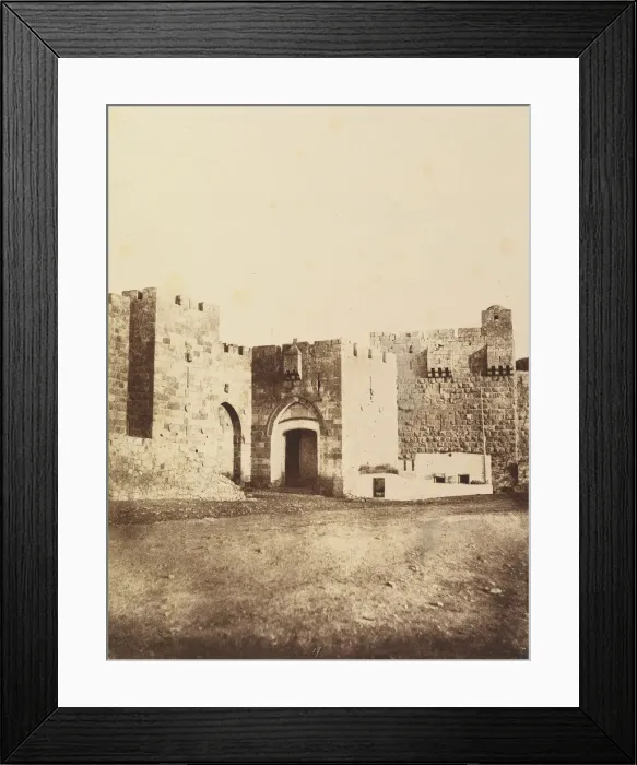 Framed Print : Jerusalem. Porte de Hebron et de Jaffa. (Bab-el-Khalil), 1860 or later Framed Print : Jerusalem. Porte de Hebron et de Jaffa. (Bab-el-Khalil), 1860 or later