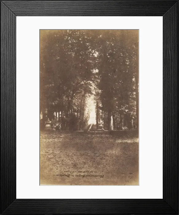Framed Print : [Gardens of the Chateau de Saint-Cloud], ca. 1853. Creator: Louis-Remy Robert