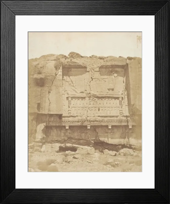 Framed Print : Tomba sulla rocca a Persepolis, 1858. Creator: Luigi Pesce Framed Print : Tomba sulla rocca a Persepolis, 1858. Creator: Luigi Pesce