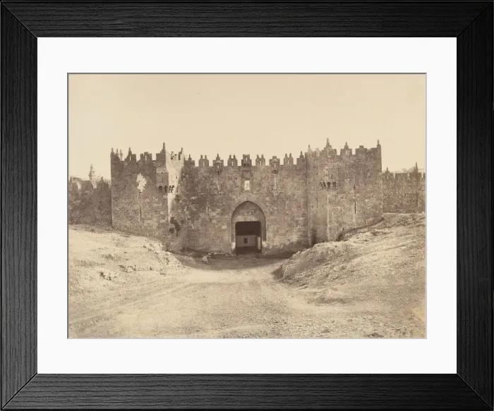 Framed Print : Jerusalem. Porte de Damas ou des colonnes (Bab-el-Ahmoud), 1860 or later Framed Print : Jerusalem. Porte de Damas ou des colonnes (Bab-el-Ahmoud), 1860 or later