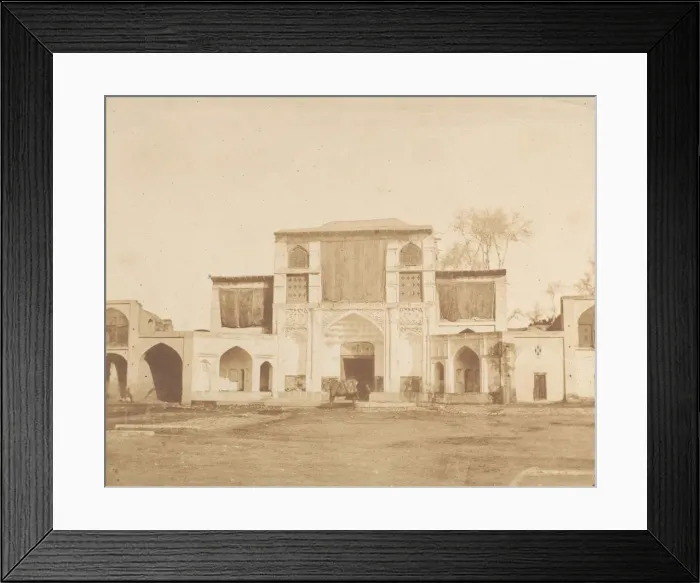 Framed Print : Outer Entrance to the Kings Palace, Teheran, 1858. Creator: Luigi Pesce Framed Print : Outer Entrance to the Kings Palace, Teheran, 1858. Creator: Luigi Pesce