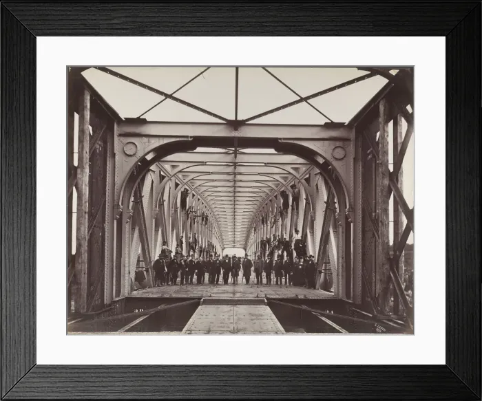 Framed Print : Lessart Viaduct on the Rance River, October 1879. Creator: Louis Lafon