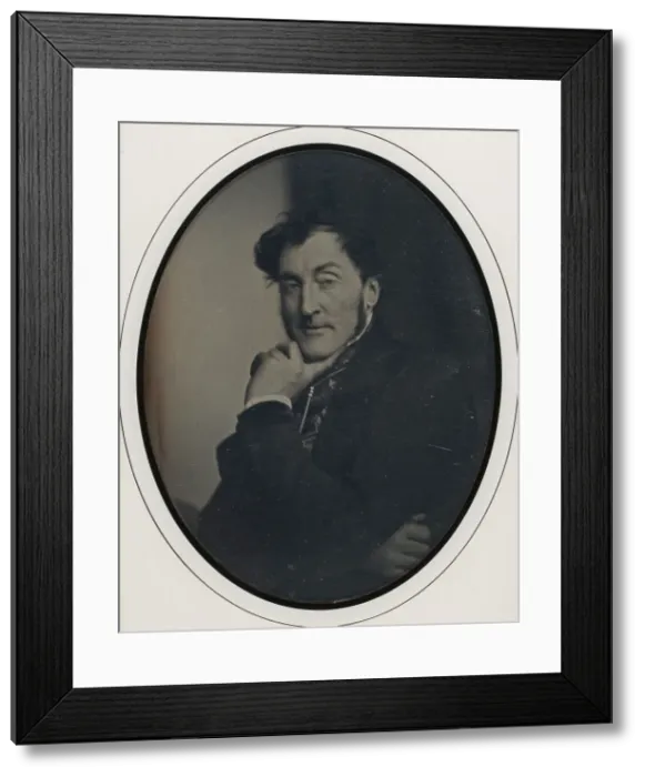 Framed Print : Self-Portrait, 1846-47. Creator: Baron Louis-Adolphe Humbert De Molard Framed Print : Self-Portrait, 1846-47. Creator: Baron Louis-Adolphe Humbert De Molard