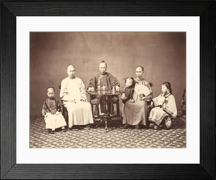 Framed Print : Mandarin with Family, 1860-1863. Creator: Milton M. Miller Framed Print : Mandarin with Family, 1860-1863. Creator: Milton M. Miller