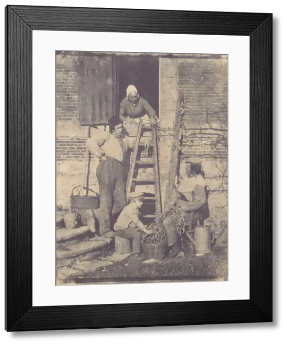 Framed Print : Shelling Beans, Argentelle, 1851. Creator: Baron Louis-Adolphe Humbert De Molard Framed Print : Shelling Beans, Argentelle, 1851. Creator: Baron Louis-Adolphe Humbert De Molard