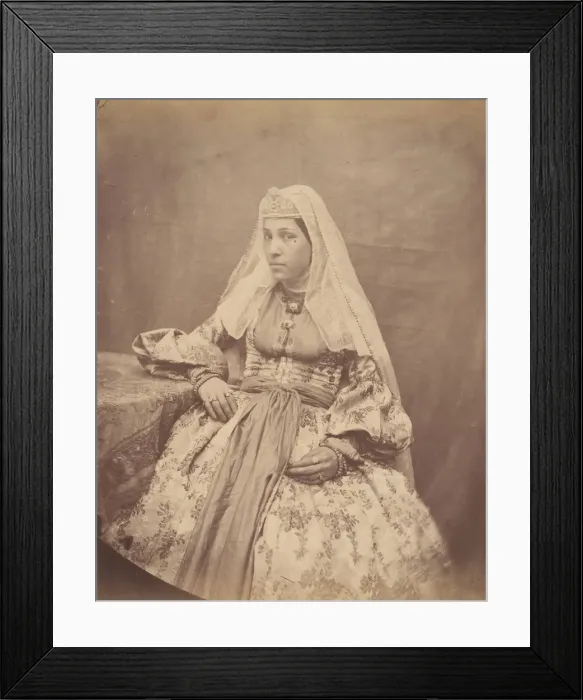 Framed Print : [Armenian Woman of Teheran], 1840s-60s. Creator: Possibly by Luigi Pesce