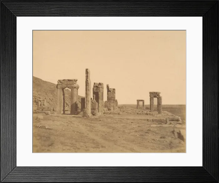 Framed Print : (12) [Persepolis, (W: before restoration), 1840s-60s. Creator: Luigi Pesce Framed Print : (12) [Persepolis, (W: before restoration), 1840s-60s. Creator: Luigi Pesce