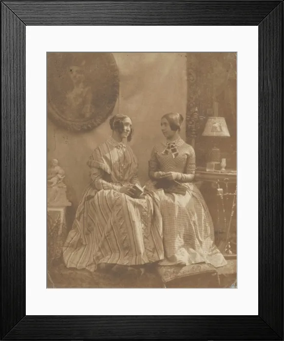 Framed Print : [The Artists Wife and Daughter], 1846-49. Creator: Louis-Desiré