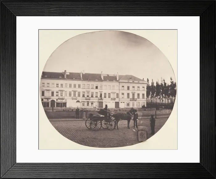 Framed Print : Visite d un ami de Lille, 1854. Creator: Louis-Pierre-Theophile Dubois de Nehaut Framed Print : Visite d un ami de Lille, 1854. Creator: Louis-Pierre-Theophile Dubois de Nehaut