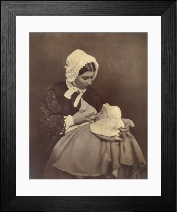 Framed Print : [Paul Nadar at the Breast of His Wet Nurse], 1856. Creator: Nadar