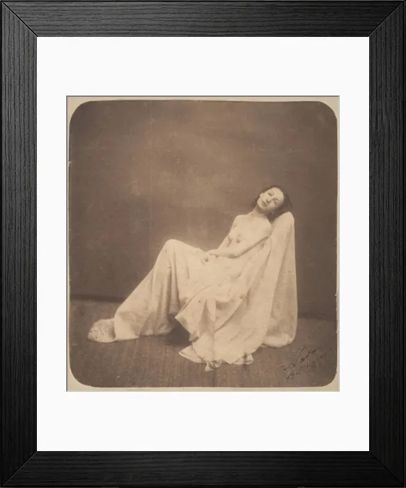 Framed Print : [Seated Model, Partially Draped], 1856-59. Creator: Nadar