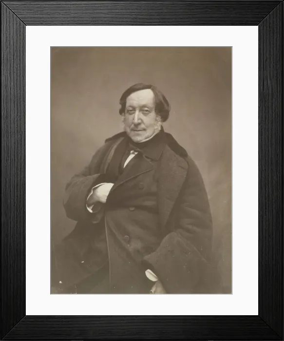 Framed Print : Gioacchino Rossini, March 1856. Creator: Nadar Framed Print : Gioacchino Rossini, March 1856. Creator: Nadar