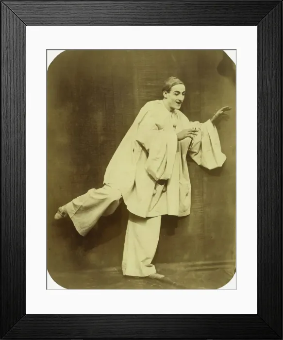 Framed Print : Pierrot Running, 1854-55. Creator: Nadar Framed Print : Pierrot Running, 1854-55. Creator: Nadar