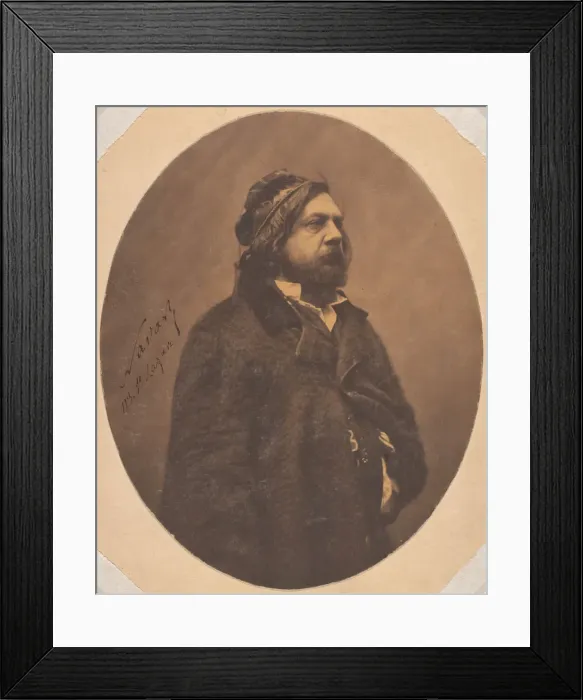 Framed Print : Theophile Gautier, ca. 1856. Creator: Nadar Framed Print : Theophile Gautier, ca. 1856. Creator: Nadar