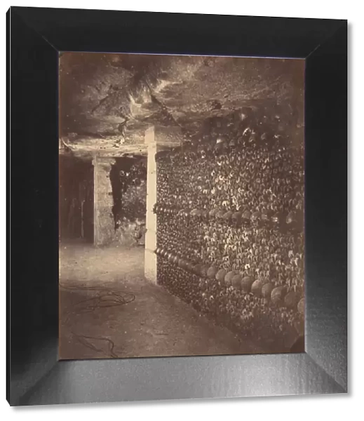 Catacombs, Paris, April 1862. Creator: Nadar