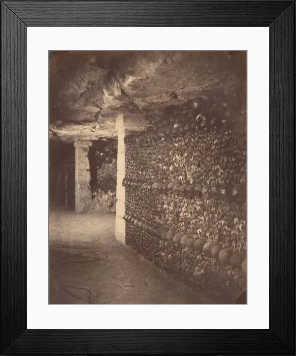 Framed Print : Catacombs, Paris, April 1862. Creator: Nadar Framed Print : Catacombs, Paris, April 1862. Creator: Nadar